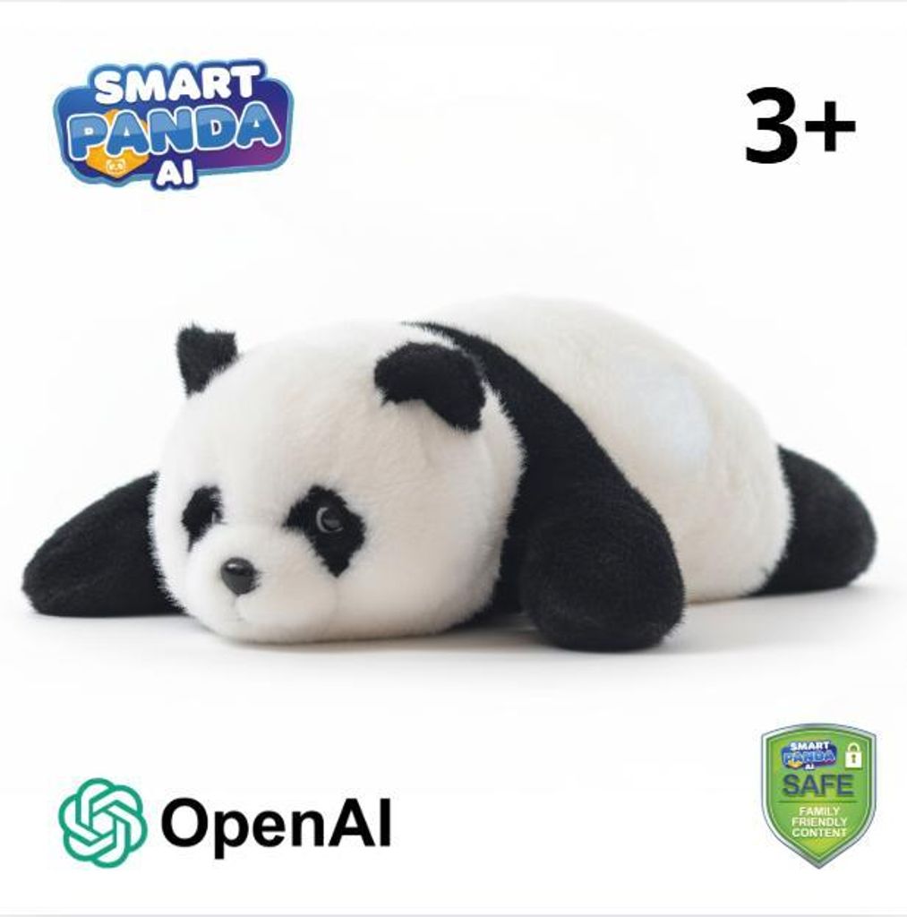 Sprechender Plüschbär PANDA KI-Lernspielzeug USB 3+ Produktbild 