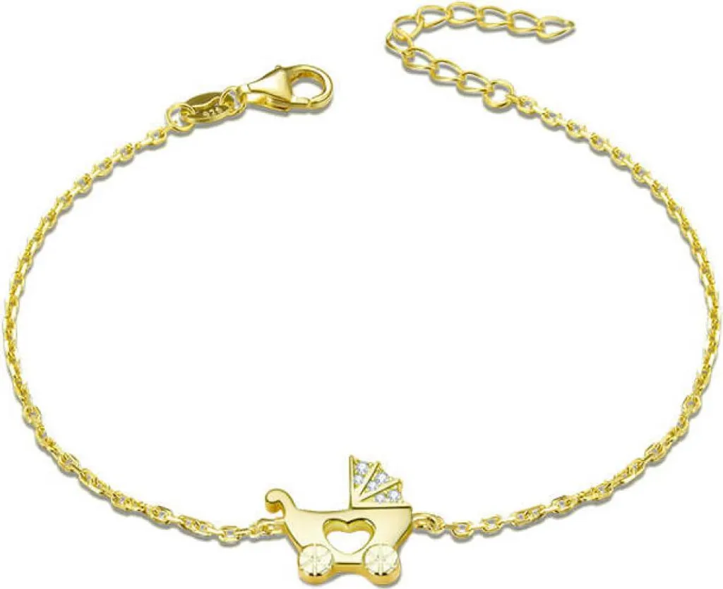 Bracelet en argent doré AGB578 : le bijou résistant qui ne ternit pas