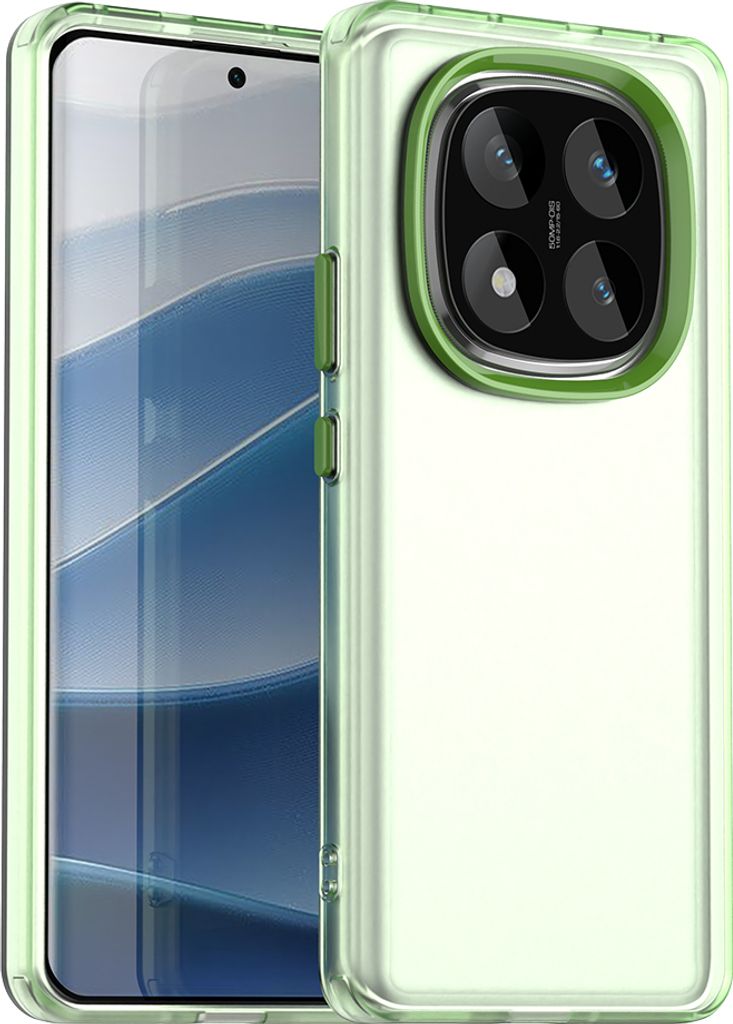 Handyhülle für Xiaomi Redmi Note 14 Pro 5G Schlank Durchscheinend Matt Stoßfest Schutzhülle Grün
