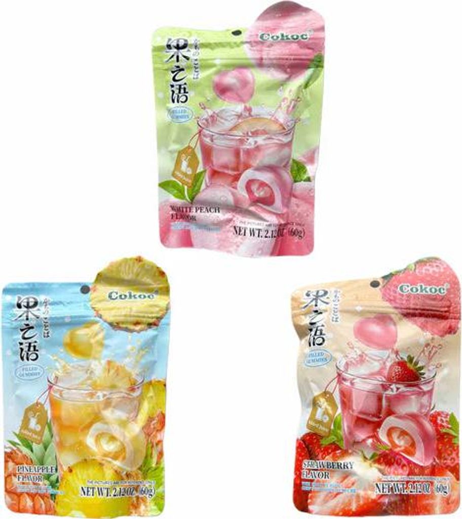 Cokoc Gefüllte Fruchtgummis Mix 3er Pack (3x60g) – White Produktbild 