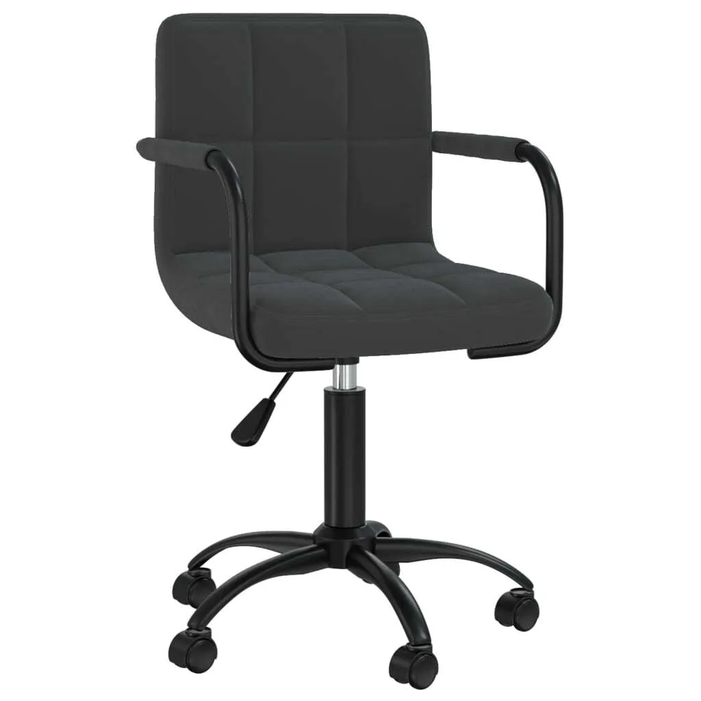 SYFAX™ Sedia Girevole da Ufficio Nera in Velluto: Comfort Elegante