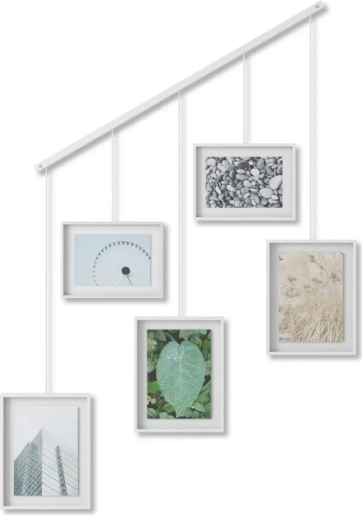 Regalo Originale Casa: Umbra Exhibit Bianco Set 5 Cornici Collage
