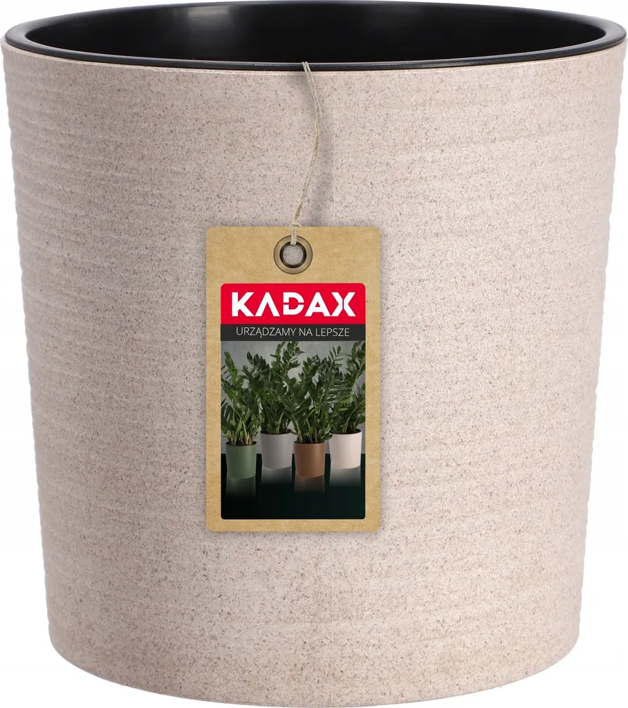 Cache-pot blanc 30cm Lecce en bois et composite pour plantes vertes