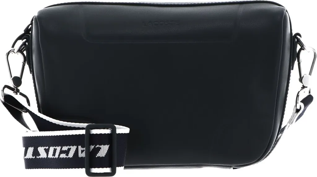 Petit sac bandoulière Lacoste en cuir bleu marine et blanc Original