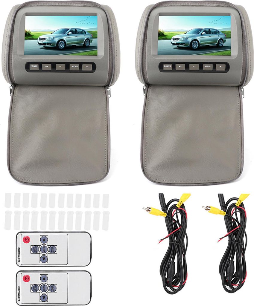 2 Stück 7 Zoll HD Auto-Kopfstützen-LCD-Display mit Produktbild 