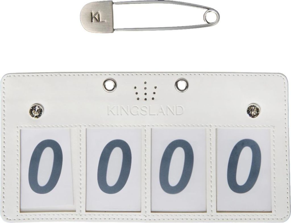 Kingsland KLMaddie Startnummern-Einzelpack vierstellig, Farbe Kingsland:white