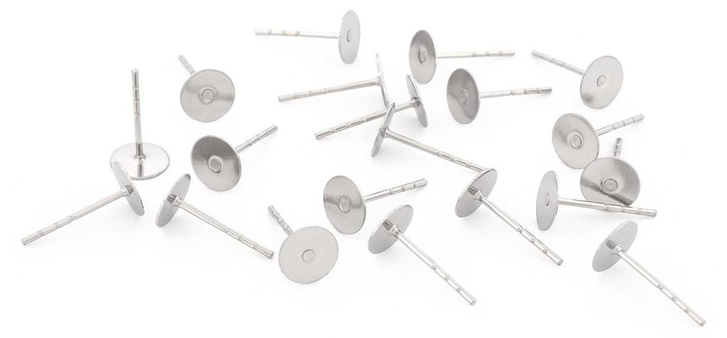 Vintageparts Ohrstecker-Rohlinge 316 Edelstahl 6 mm Produktbild 
