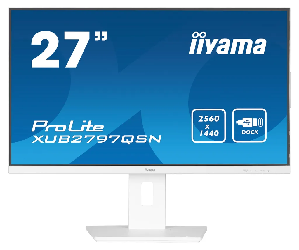 Iiyama ProLite XUB2797QSN-W1 Écran 27 Pouces QHD avec Station USB-C Blanc