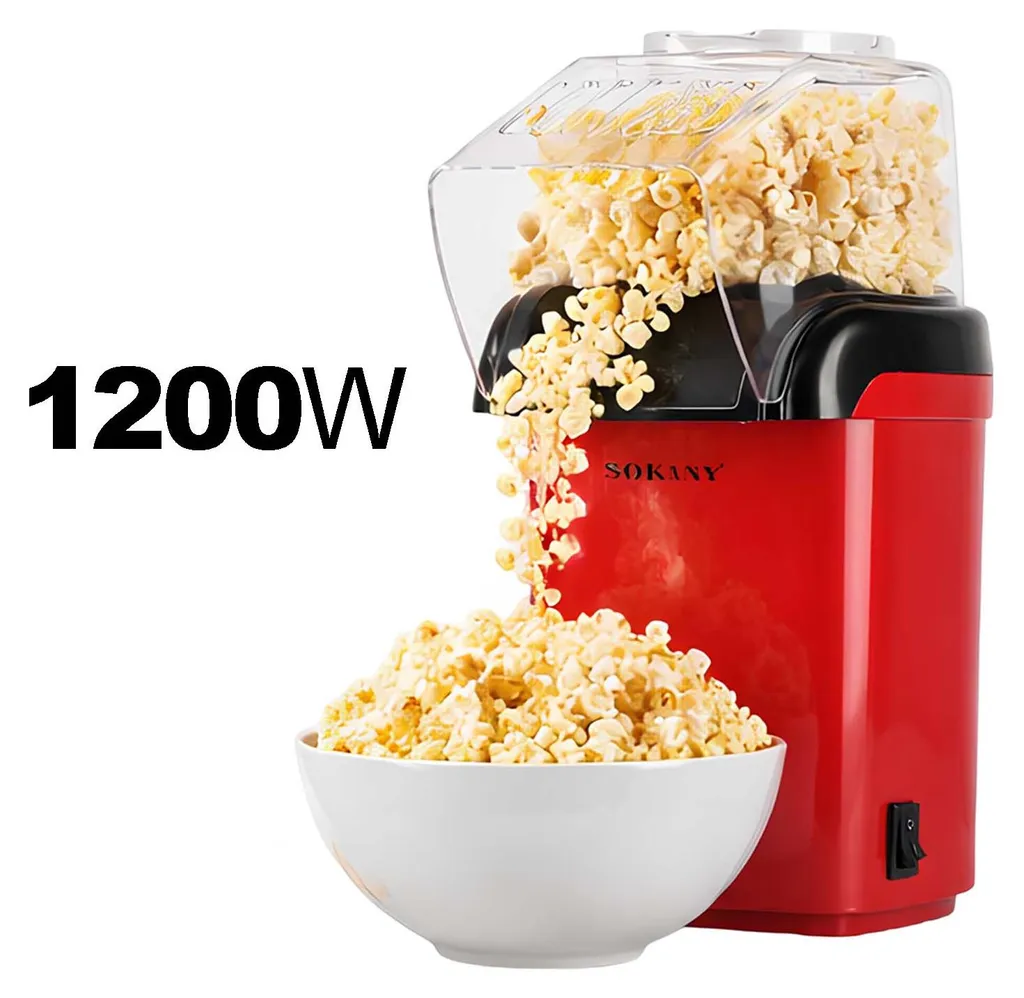 Machine à Pop-corn Électrique 1200W Sokany pour Collation Faite Maison