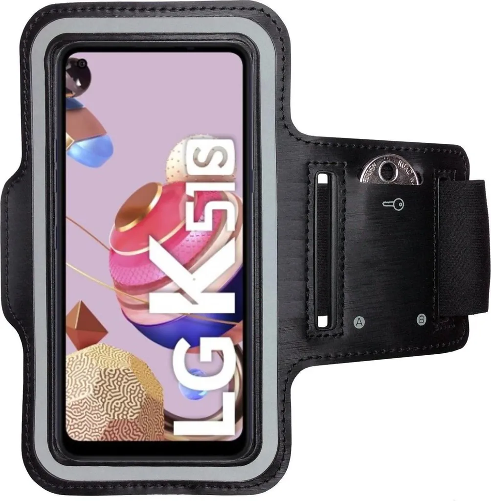 Fascia Braccio LG K51s Fitness Palestra Workout Porta Cellulare Nero