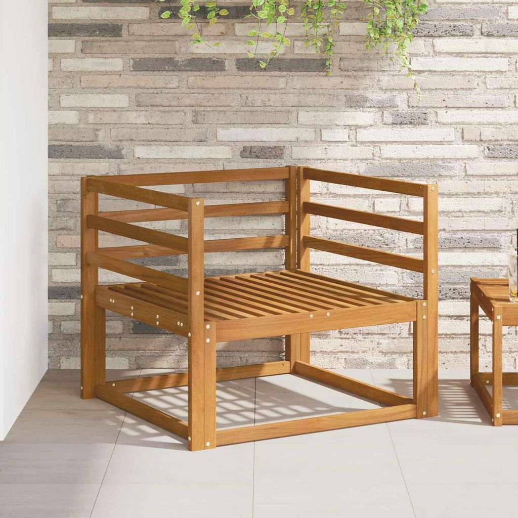 Outdoor Mittelsofa - CLORIS - Modulare Sofateile - Massivholz Akazie Natur - Klassische Sofas C1474