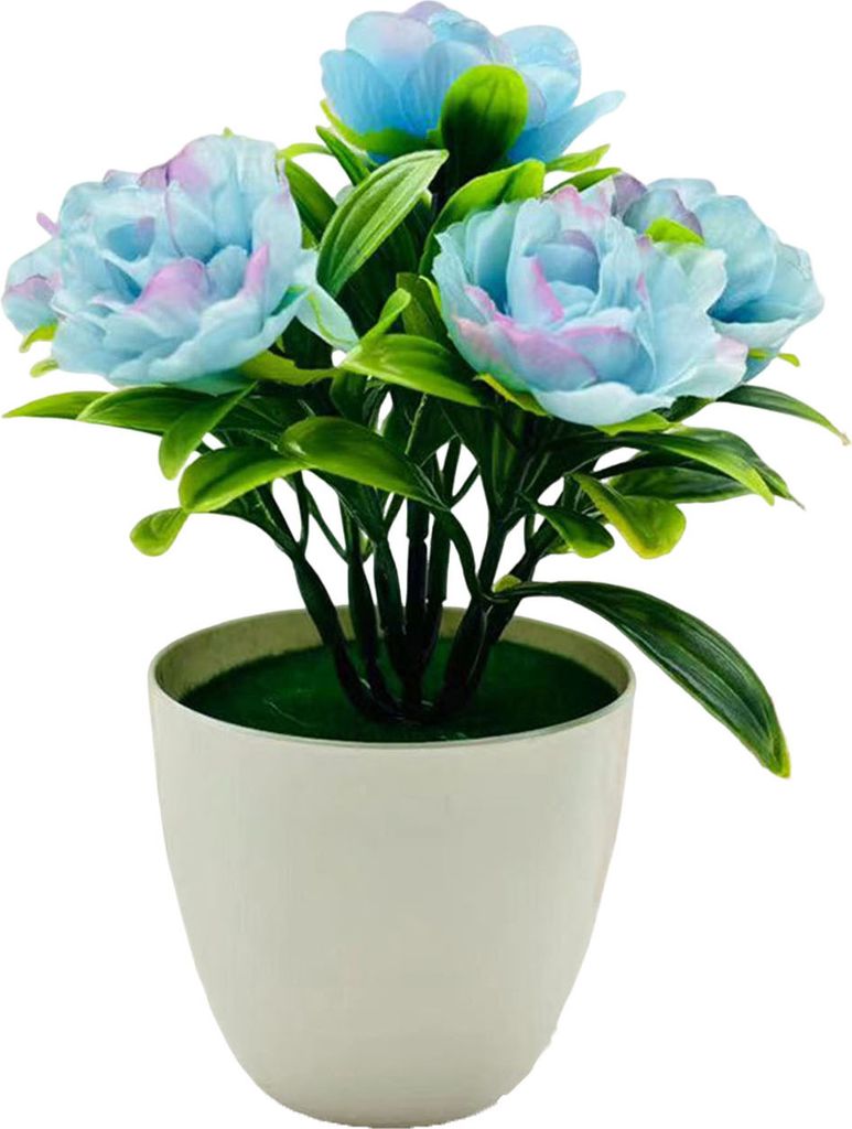 Künstliche Topfpflanzen, 7 Pfingstrosenblütenköpfe, für Zuhause, Büro, Wohnzimmer, Schlafzimmer, Hochzeit, Kunstblumen, Bonsai, Dekoration fü...
