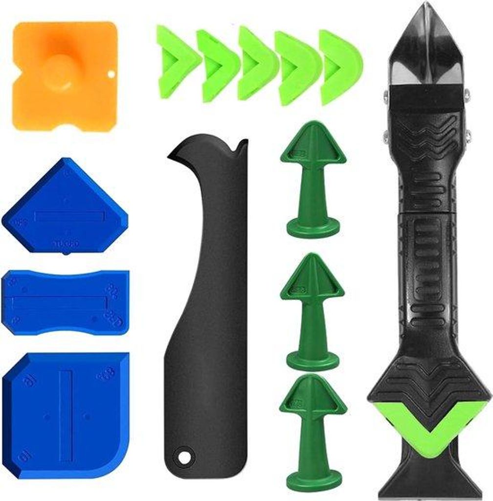 Silikon Entferner Werkzeugset - 6-Pads - 3-in-1 Dichtungswerkzeug - Küche Bad Badezimmer Boden