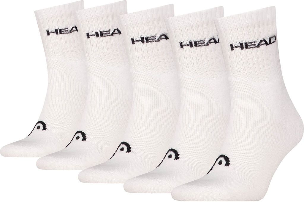 HEAD Unisex Socken, 5er Pack - ELEMENTS ALL SPORTS SHORT CREW ECOM, einfarbig Weiß 43-46