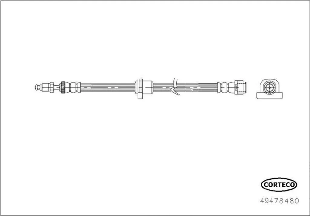 Flexible de frein pour BMW X1 et X2 - Pièce de sécurité CORTECO 49478480
