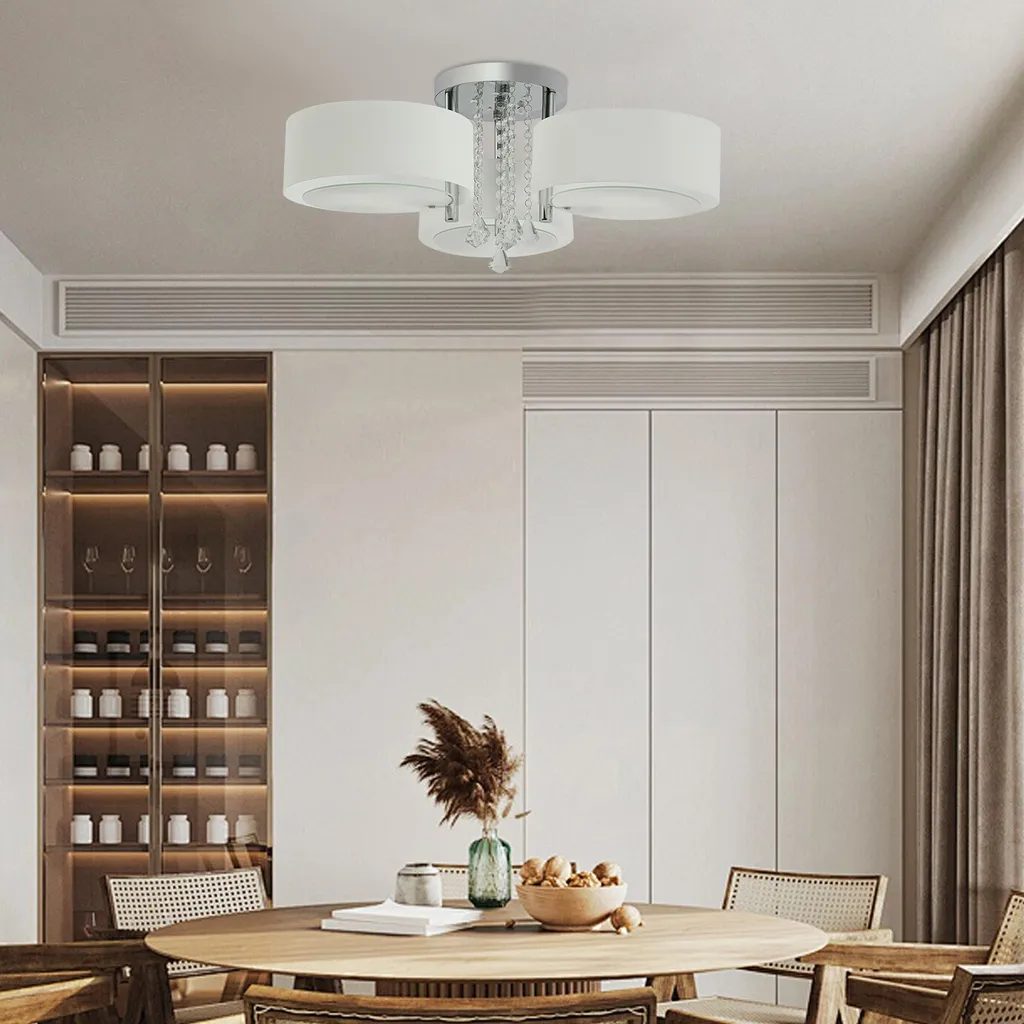 Plafonnier moderne blanc télécommande intensité variable pour la chambre - 2