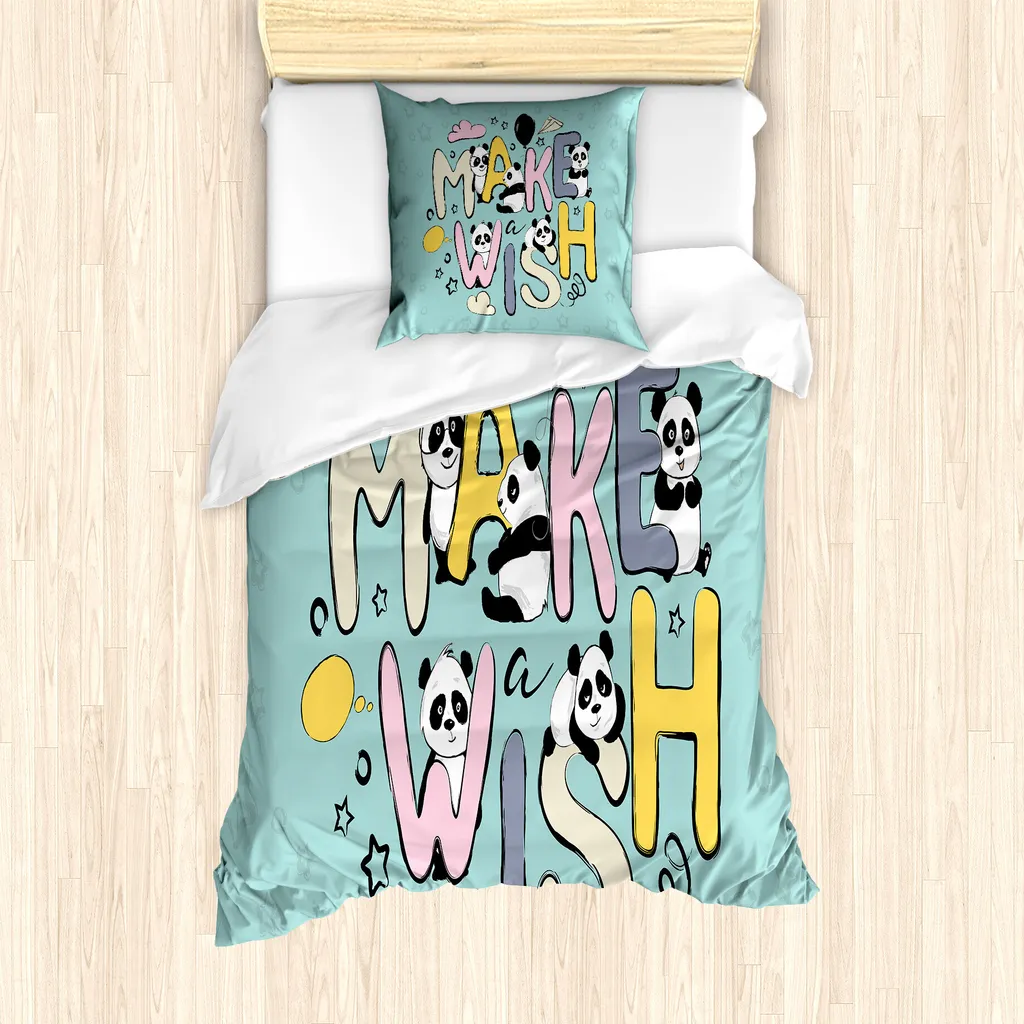 ABAKUHAUS Set copripiumino per letti singoli, design Skurril Kalli, antiacaro, adatto a chi soffre di allergie, con federa, 135 cm x 200 cm - 80 x 80 cm, multicolore