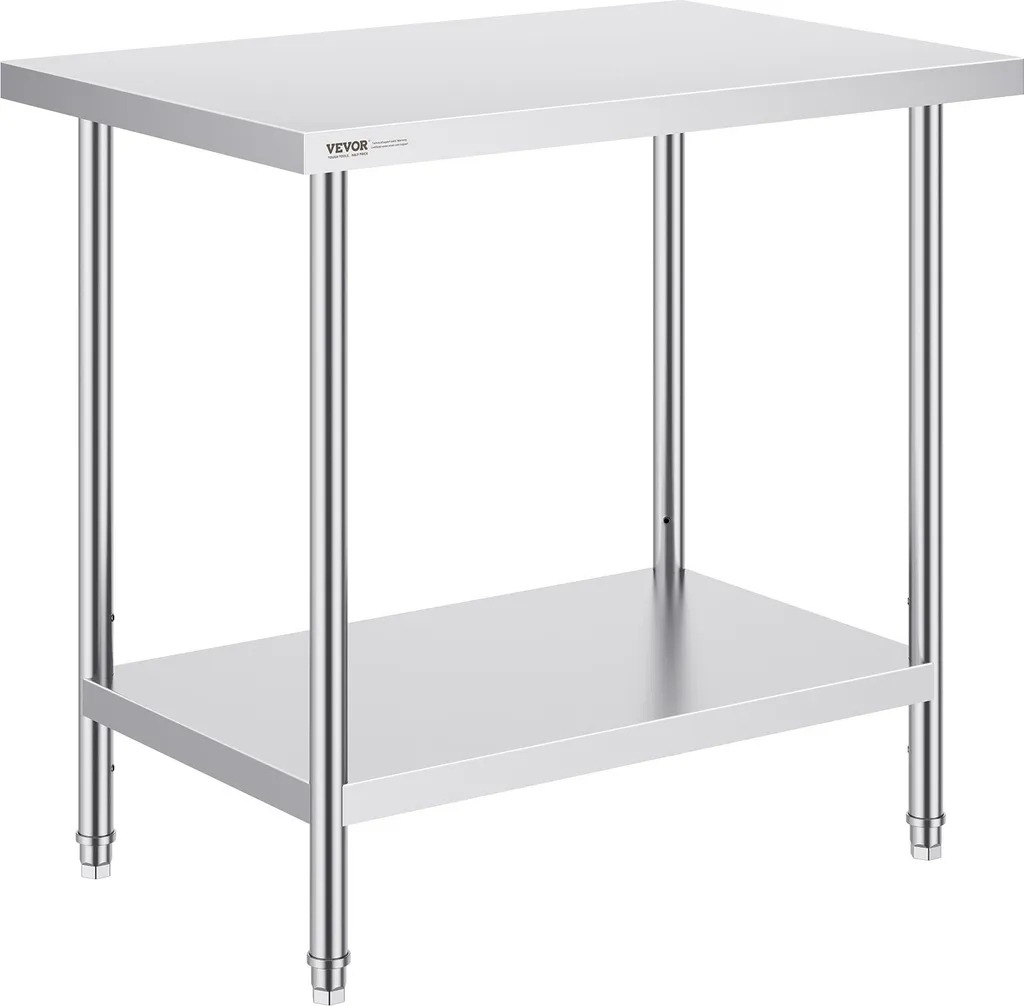 Table de préparation inox pour cuisine pro et atelier 610x914x864mm