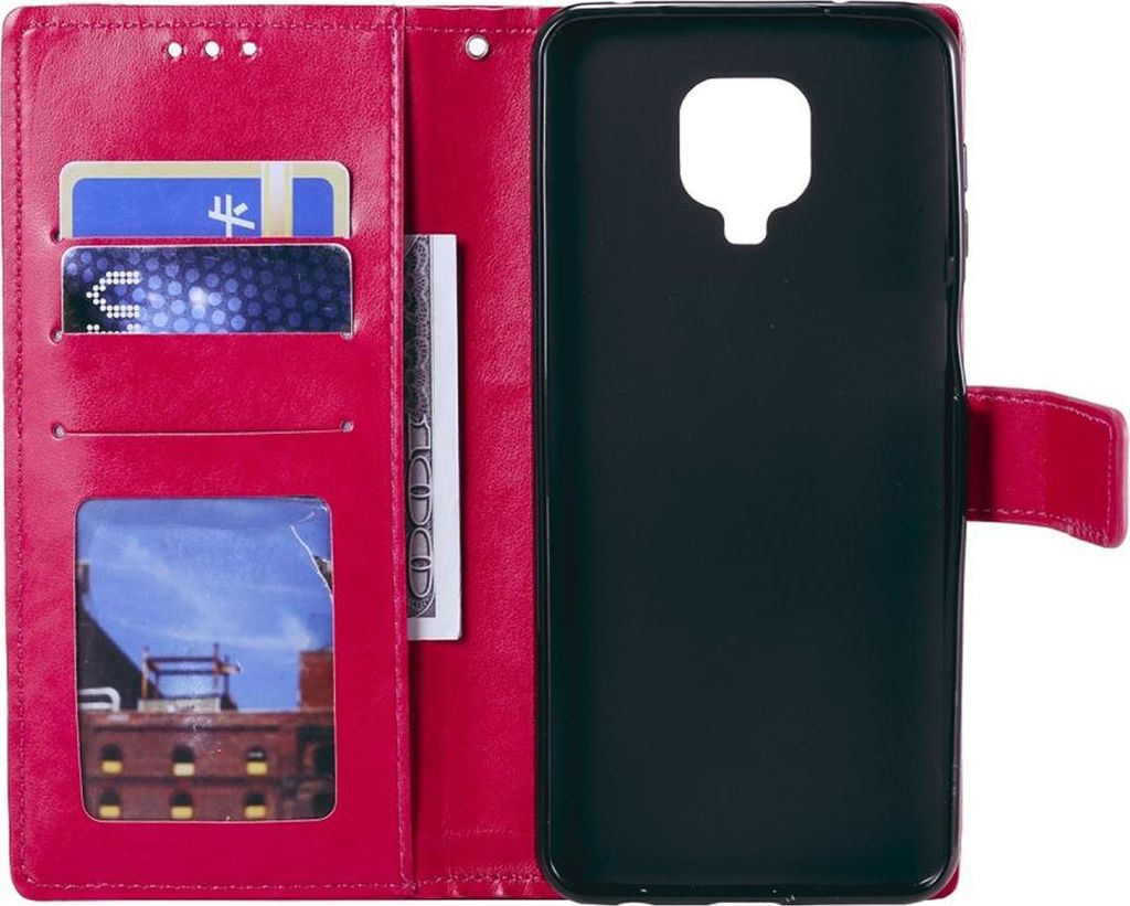 CoverKingz Cover Per Xiaomi Redmi Note 9 Pro – Custodia A Portafoglio Con Slot Carte E Chiusura Magnetica, Motivo Mandala Oro Rosa