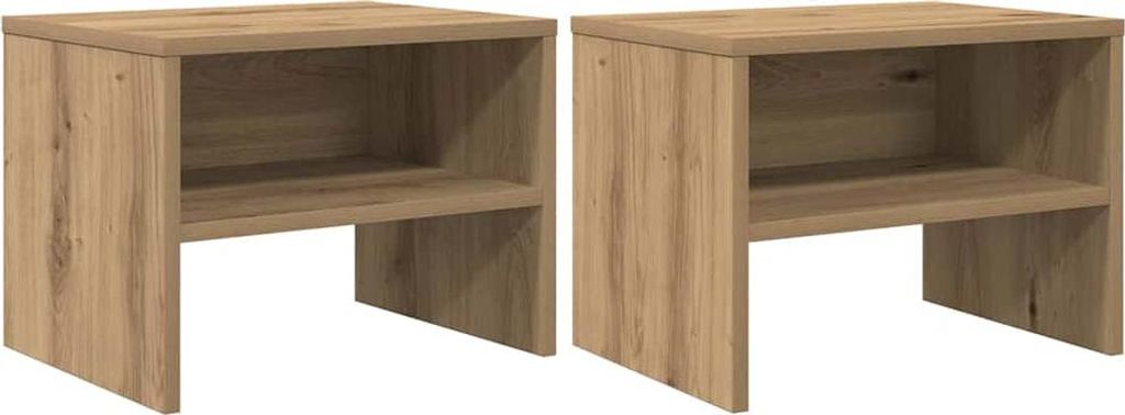 Nachttisch 2 pcs Artisan-Eiche 40 x 40 x 30 cm Holzwerkstoff