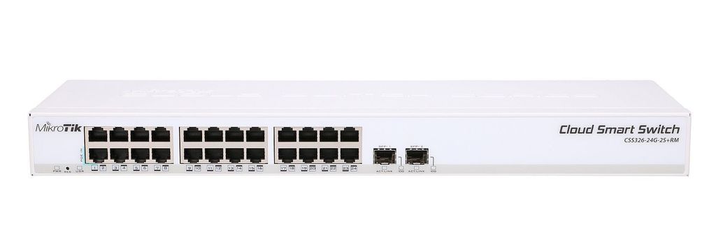 Mikrotik CRS326-24G-2S+RM, Řízený, L2, Gigabit Ethernet Obrázek produktu 