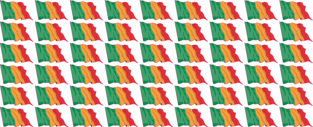 Mini Aufkleber Set - Pack wehend - 20x12mm - selbstklebender Sticker - Mali - Self-Adhesive - Flagge / Banner / Standarte fürs Auto, Büro, zu Hau...