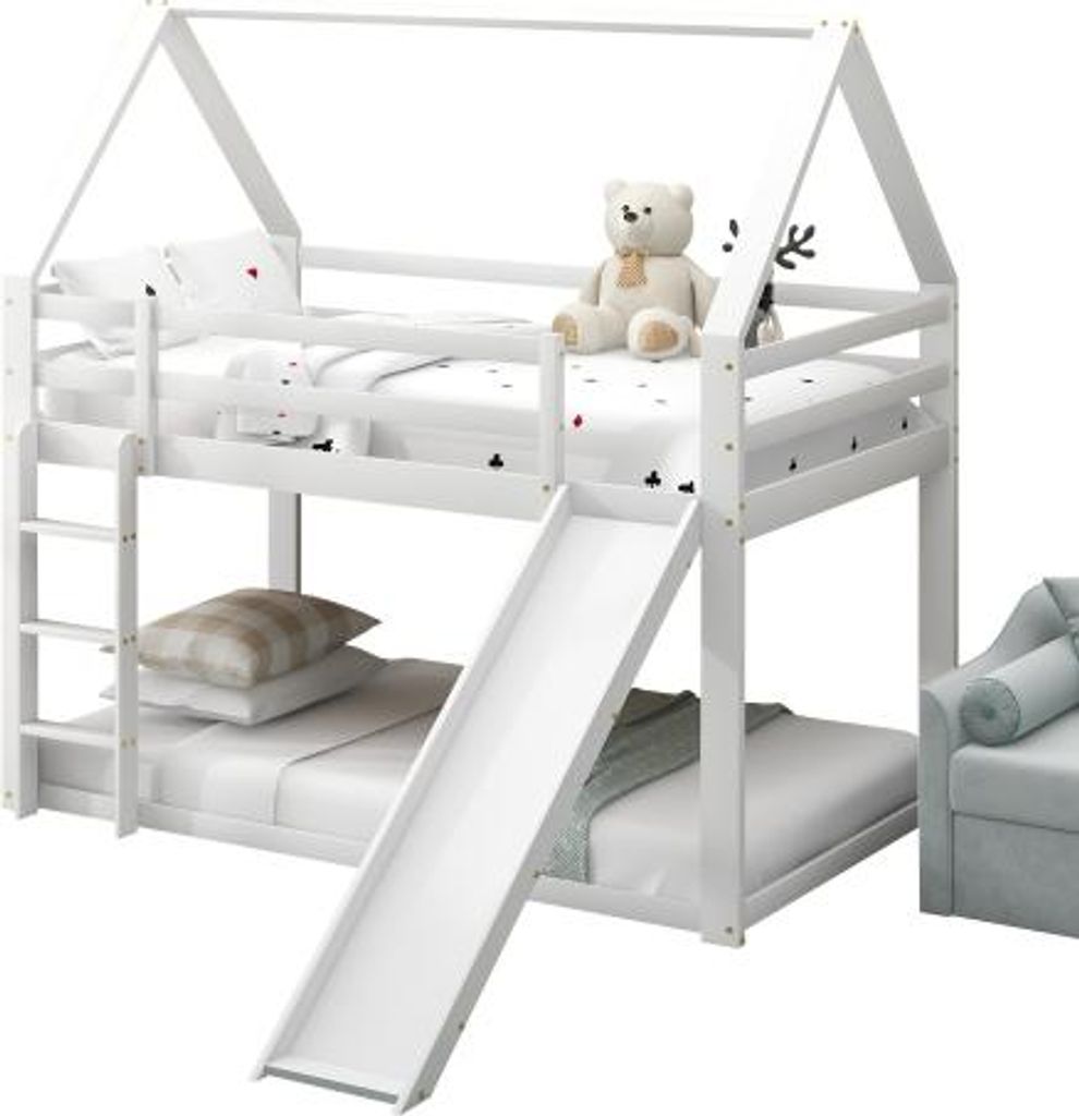 Etagenbett mit 2 Schlafgelegenheiten, Lattenrost, Leiter Produktbild 