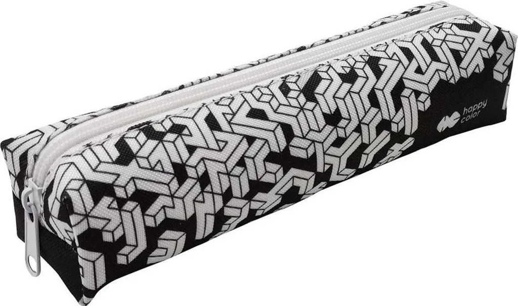 Just 3 Piórnik Saszetka: Astuccio Tecnico Rettangolare con Zip Rinforzata