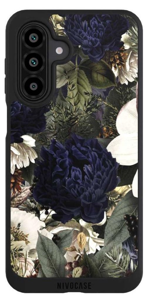 NIVOCASE Handyhülle für Samsung Galaxy A17 5G Hülle NIVOpure Case Schwarz Blumen Utart Vintage