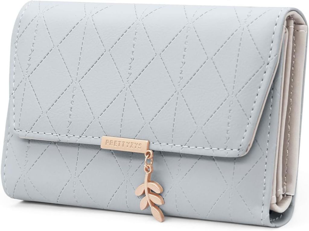MODFU Damen Geldbeutel Klein und im Kurzformat Portemonnaie Damen Kunstleder Portemonnaie Kleine Brieftasche Geldbörse Für Frauen Die Farbe ist s...