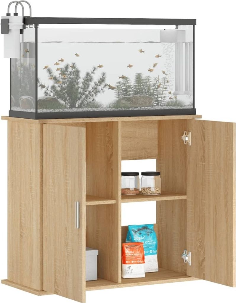 vidaXL Stojak pod akwarium dąb sonoma 81x36x73 cm materiał Zdjęcie produktu 8
