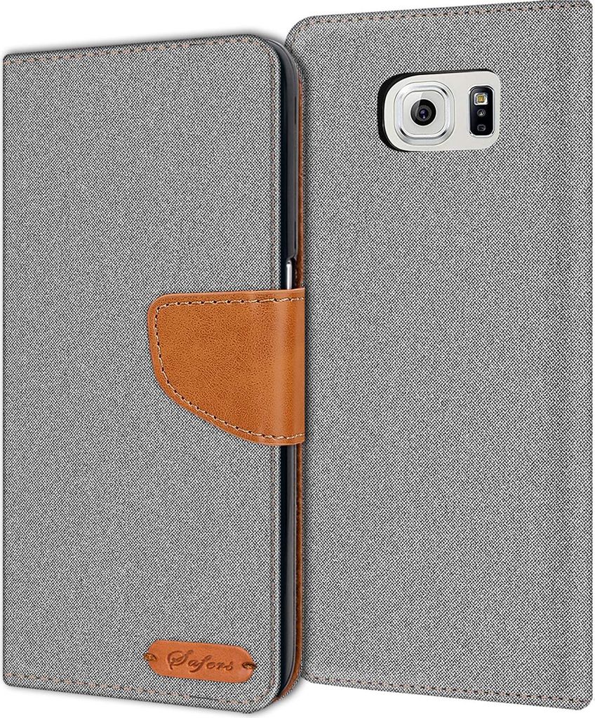 Handy Hülle Samsung Galaxy S6 Edge Tasche Wallet Flip Case Schutz Hülle Cover