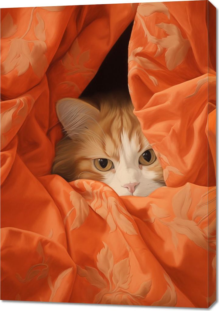 Bild 70x100cm Versteckte Katze
