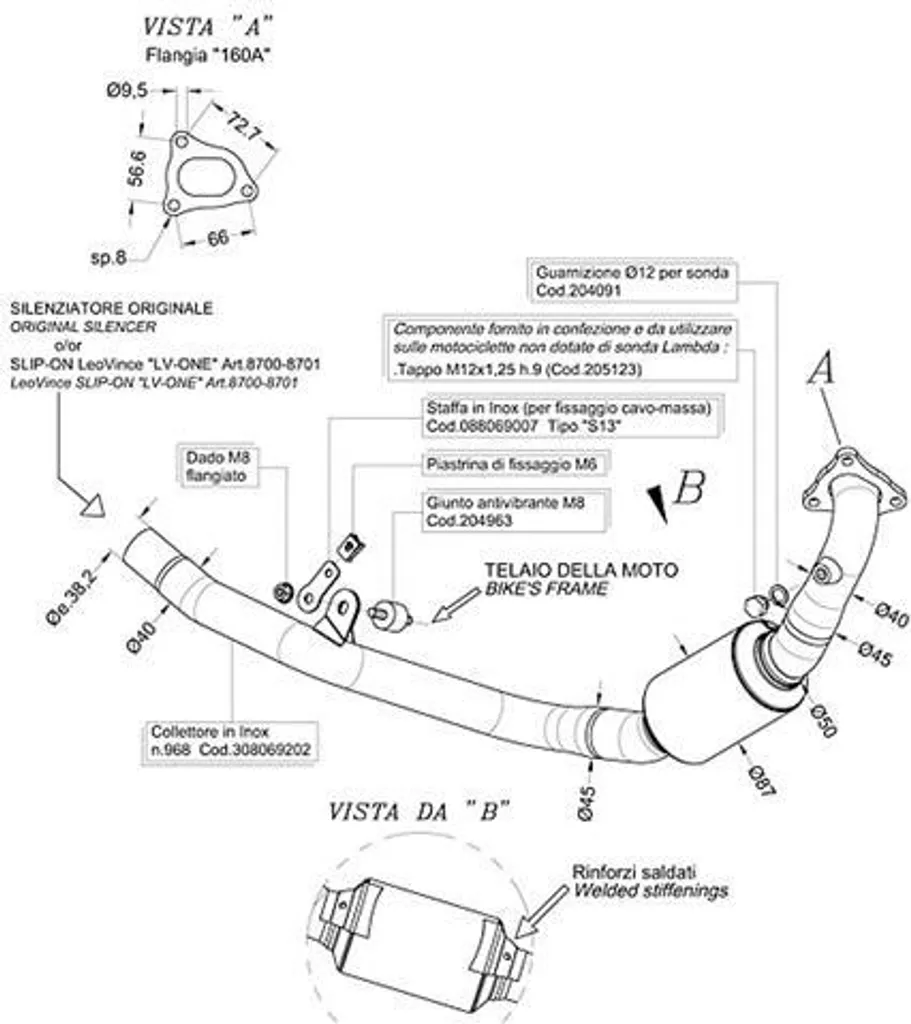 Collecteur LeoVince 8069 pour Améliorer le Couple et le Son de la Moto