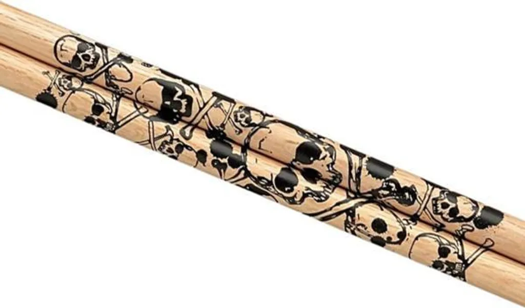 Baguettes Tama 5A-S Skull Design ultra résistantes en chêne brut
