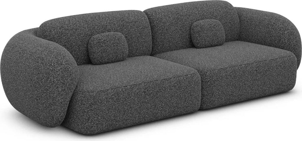 Bouclé 4-Sitzer Couch Mira Graphit