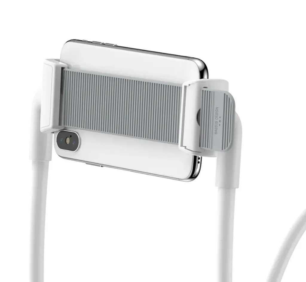 Supporto Baseus per Smartphone da Collo - Video POV e Selfie Bianco - 16