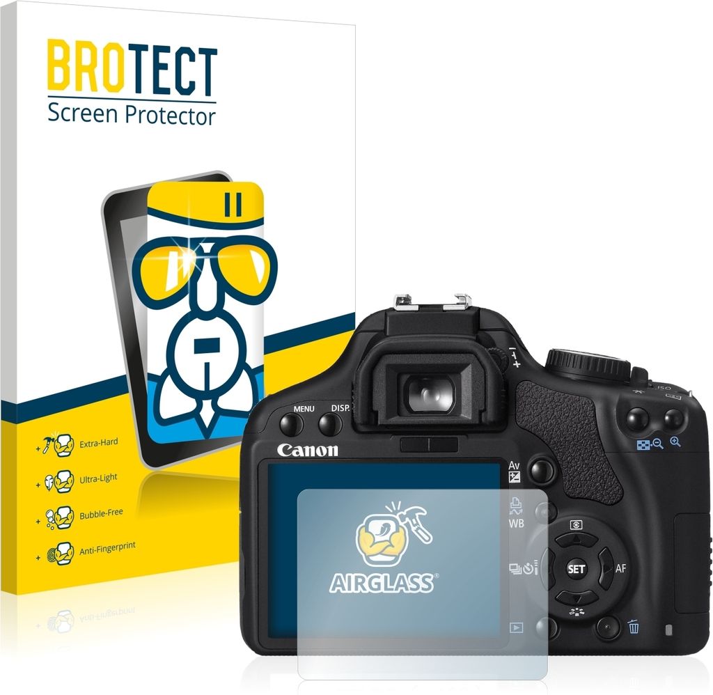 BROTECT Schutzglas für Canon EOS 450D Schutzfolie Panzer Produktbild 