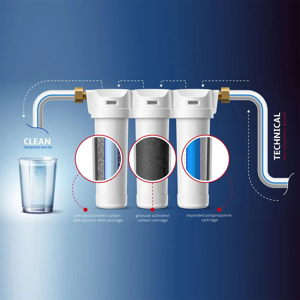 Filtre à Eau 3 Étapes à Haut Débit 360 l/h et Filtration Sédiments