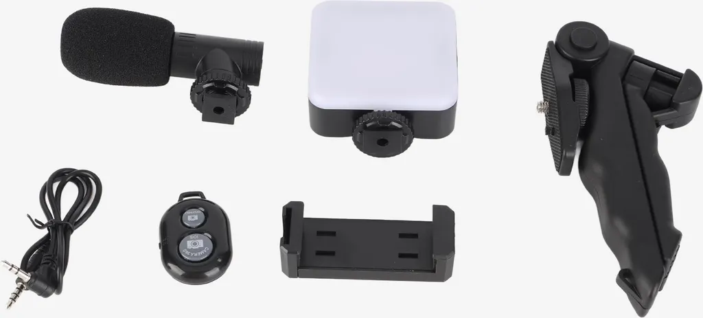 Kit Vlogging da Viaggio per Smartphone con Microfono e Treppiede