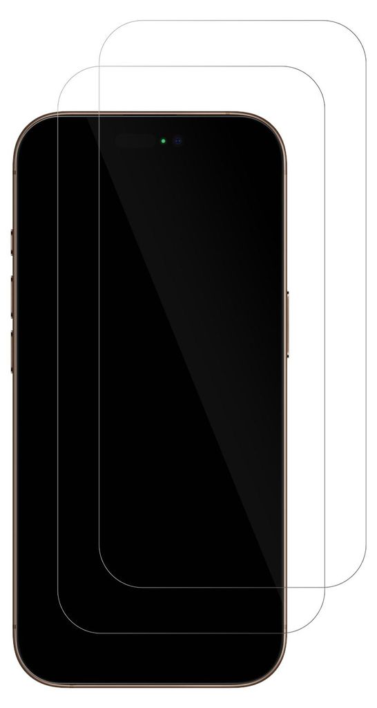 2x Panzerfolie klar für Apple iPhone 16 Pro Schutzfolie Display Folie