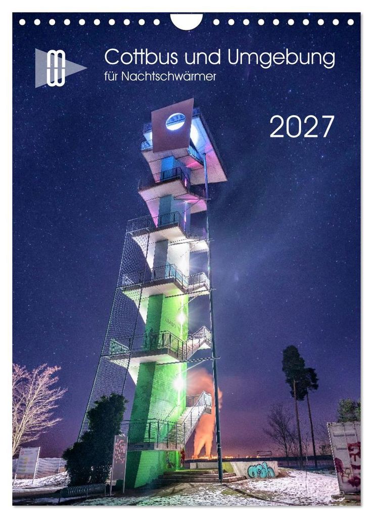 Cottbus und Umgebung für Nachtschwärmer (Wandkalender 2027 DIN A4 hoch), CALVENDO Monatskalender