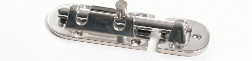 Türriegel aus rostfreiem Edelstahl, klassische Form zur Sicherung von Türen
