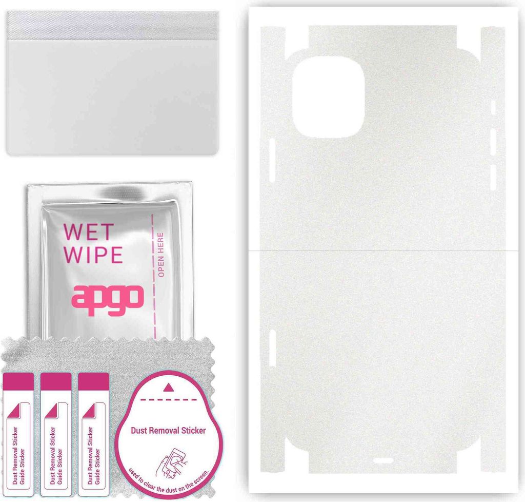 apgo Rückseite + Seiten Schutzfolie, Skin, kompatibel mit Apple iPhone 11, Hinten Displayschutzfolie aus Vinylfolie, kratzfest, einfache Montage -...