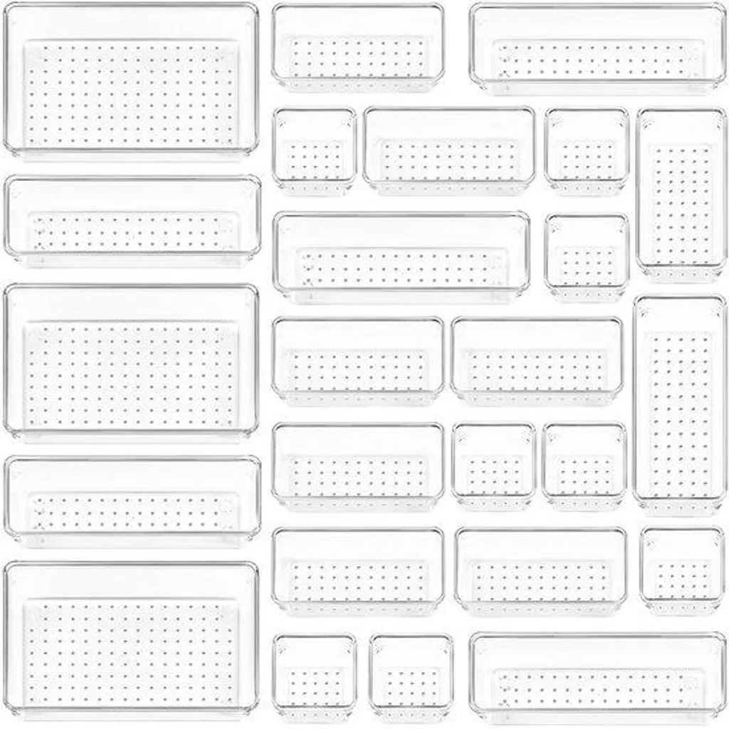 Organiseur Modulable Antidérapant 25 Pièces au Design Minimaliste