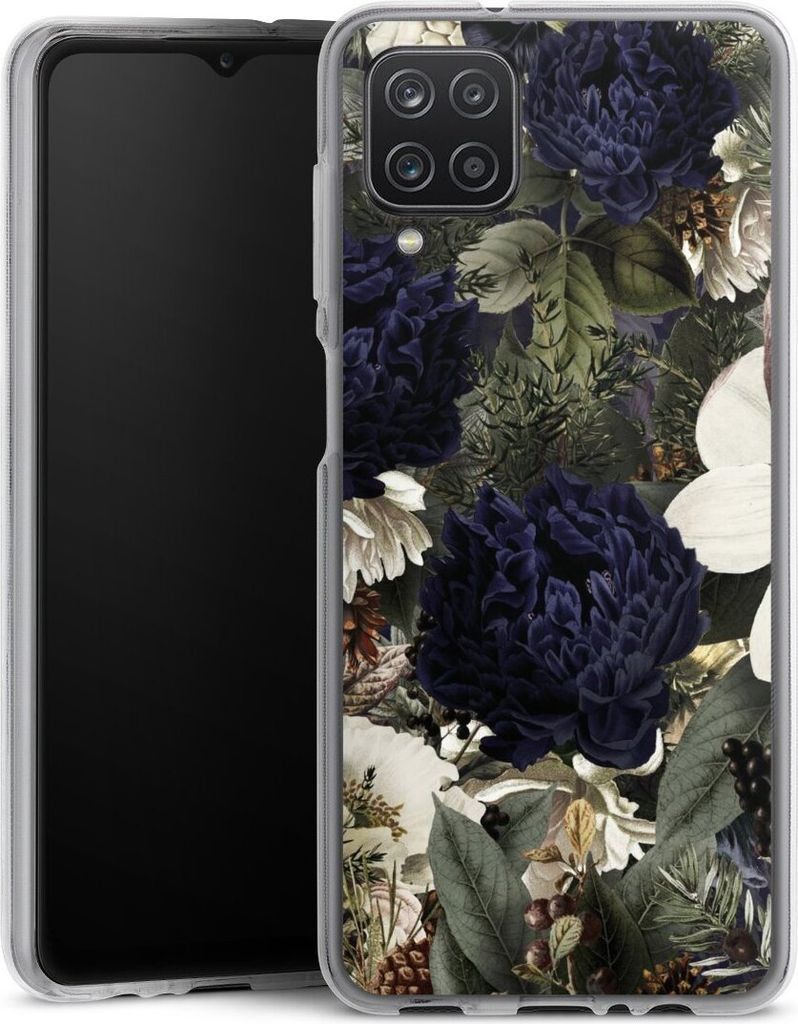 DeinDesign Handyhülle für Samsung Galaxy A12 Silikon Hülle Case Smartphone Schutzhülle Blumen Utart Vintage