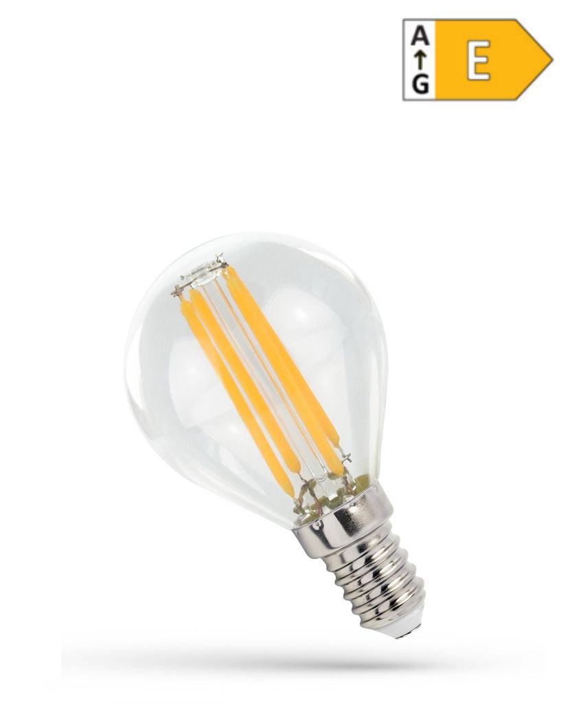 LED žiarovka kvapka 4W = 40W E14 číra 510lm neutrálna biela Obrázok produktu 