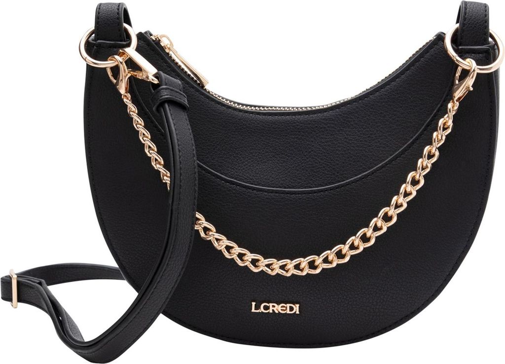 L.CREDI Umhängetasche Handtasche Paulette Crossbody Bag Black schwarz