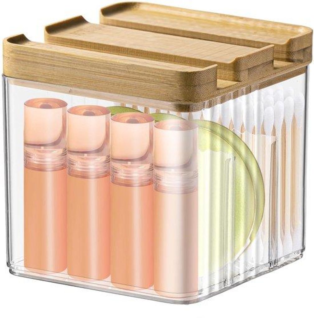 Kosmetikabehälter, kleine Schminkbehälter mit Abdeckung und Verteiler, Kosmetikabehälter für Lippenstifte und kleine Hautpflegeprodukte
