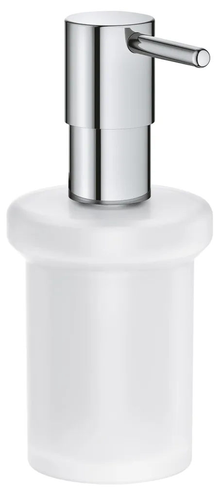 Distributeur de Savon Durable en Chrome et Verre Dépoli - Capacité 160ml